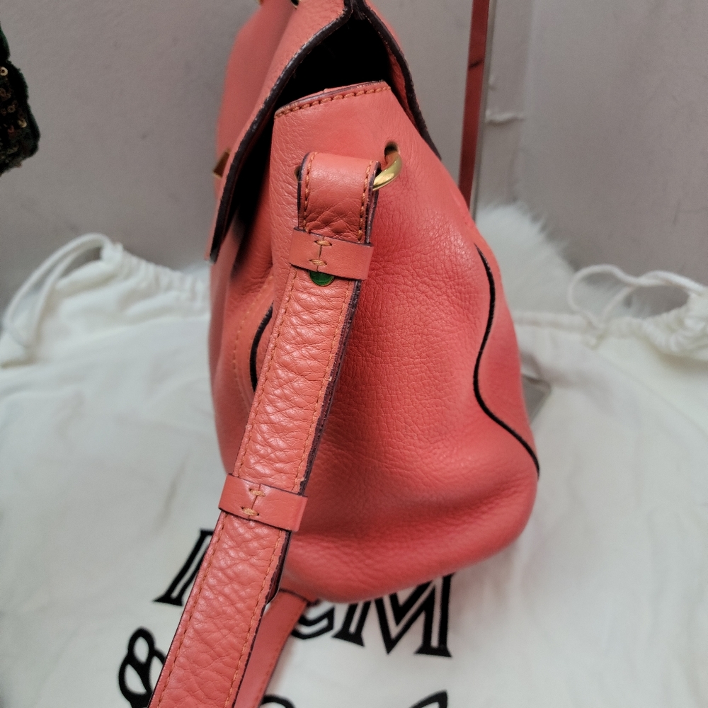 MCM Coral Leather Handbag - Picture 7 of 16